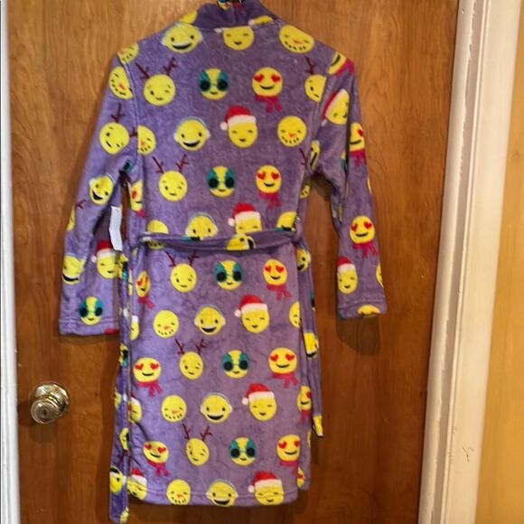 Joe Boxer Purple Emoji Kids Pajama Robe - Picture 6 of 6